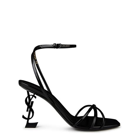 Saint Laurent Opyum Sandals in Glazed Leather .